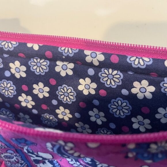 VERA BRADLEY PAISLEY BOYSENBERRY HIPSTER CROSSBODY PURSE & WALLET 2 Piece Set - Picture 7 of 7